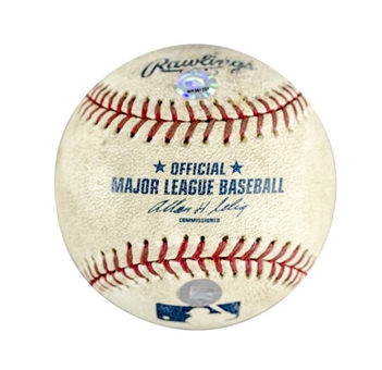 Game Used Baseball From May 8, 2005 Game Between New York Yankees & Oakland Athletics (Joe Torres 900th Win)